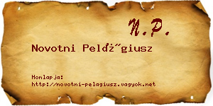 Novotni Pelágiusz névjegykártya